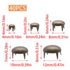 Pine & Linen 200Pcs Bronze Durable Round Dome Studs, Claw