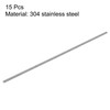 sourcing map 15Pcs M3 x 150mm Fully Threaded Rod 304