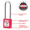 Master Lock 410LTRED Thermoplastic Safety Padlock for Mechanical Installation, Red,