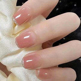 Natures Palmer Nail Tips 24p R03 Nail Art Nail Color Aesthetic Design Supplies Nail Sticker R03 Apricot Gold Pearl Over Flowers / 네이처스파머 네일팁 24p R03 네일아트 손톱 컬러 미적 감각 디자인 용품 네일 스티커 R03 꽃보다살구골드펄