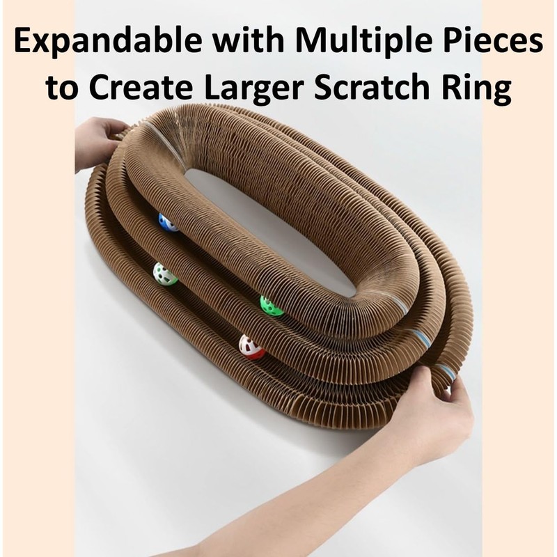 Kitten Foldable Scratch Ring Interactive Toy Ball Scratcher Kitten Easy