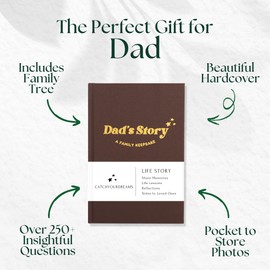 Dad's Story Journal (Hardcover with Case): A Meaningful Keepsake for a Father to Share His Life Journey and Memories, Includes 250+ Prompt Questions, Sentimental Gifts Idea