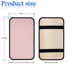 HZEL Car Center Console Cushion Cover, Vehicle Armrest Seat Box Protector Pad, Comfortable Automotive Interior Arm Rest Decoration Accessories, Universal for SUV Sedan Truck (Pink)
