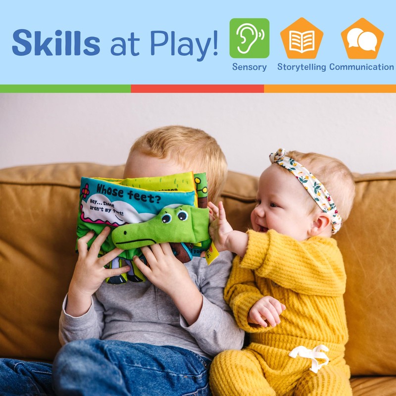 Melissa & Doug Soft Activity Baby Book - Whose Feet?