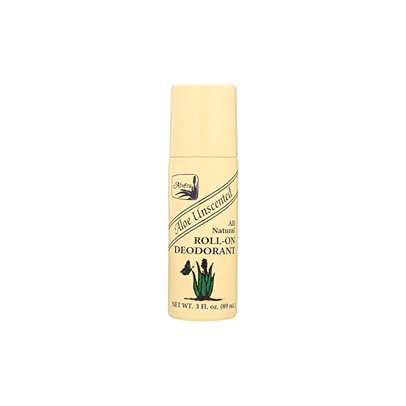Alvera All Natural Roll-On Deodorant Aloe Unscented - 3 fl