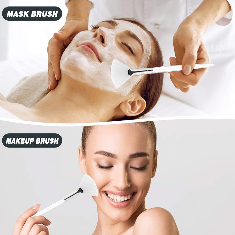 10 PCS Face Mask Brush Soft Facial Fan Brush Acid
