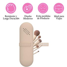 Protege tus herramientas con Seviete: Este Porta Brochas de Maquillaje Impermeable y Lavable Ideal para Viajes de silicona premium protege tus brochas del polvo y daños