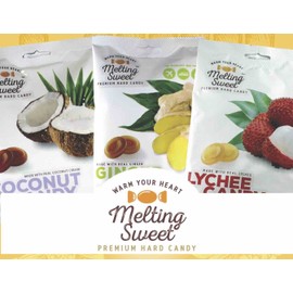Melting Sweet Premium Individually Wrapped Lychee Hard Candy, 4.4 oz bag