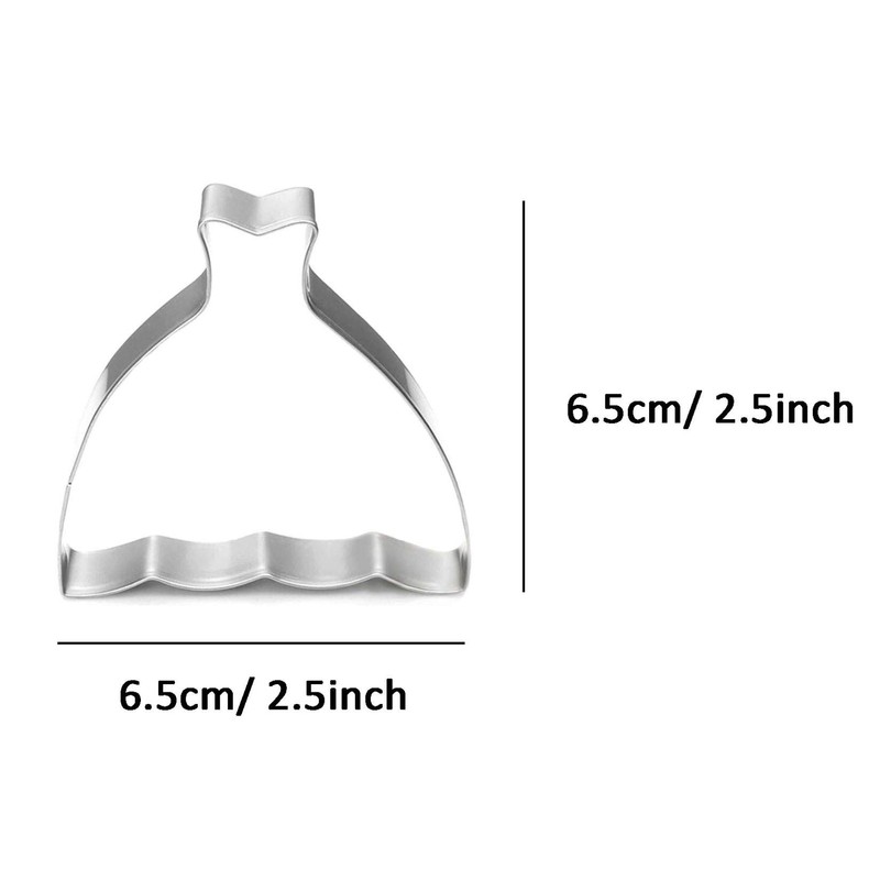 WDYJMALL Princess Dress Skirt Shaped Cookie Cutter