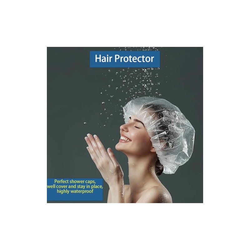 Materiales Nuestros Gorros Ducha Desechables Están Hechos Plástico Que Grueso