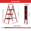 Ainai Step Ladder,Aluminum Ultra Thin Folding Step Stool,400 Lbs Capacity