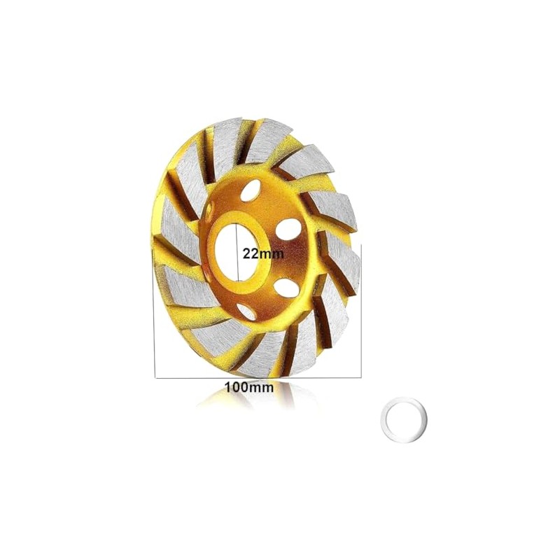 Deepa Ribusu 4.9 inches (100 mm) Diamond Cup Wheel Set