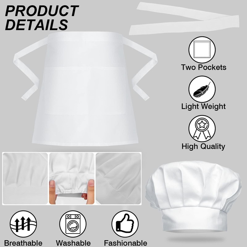 VZFIT Chefs Hat Set - Multifunctional 3 Piece Chef Set
