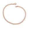 Kauf-mich-weg Women's Curb Bracelet 925 Sterling Silver Rose Gold-Plated 3