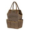 Canvas Garden Tool Bag, 16OZ Waxed Canvas Garden Tools Storage