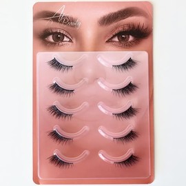 AT Beauty False Eyelashes – Lifted & Wide Eye Effect, Bold Definition, Lightweight & Reusable (Segmented Wiapy) (D Code)