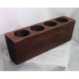 Sugar Mold 4 Hole Wooden Rustic Mexican Candle Holder Home Living Decor Farmhouse