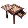 Wood 3 in 1 Chess Backgammon Table by Trademark Games
