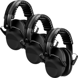 Konohan 3 Pack Noise Reduction Headphones for Kids Ear Protection Earmuffs Headphones for Autism Toddler Kids Ear Muffs 27db(Black)