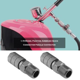 ECSiNG 2PCS Quick Release Airbrush Disconnect Coupling Adapter 1/8 Inch Airbrush Disconnect Fitting Connector for Air Compressor Airbrush Hose