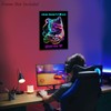 Dazzlewall Neon Gaming Wall Pictures, Funny Cyberpunk Cats Picture for