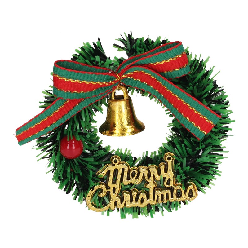 10Pcs Dollhouse Christmas Wreath Exquisite Colors Cute Life Scenes Miniature