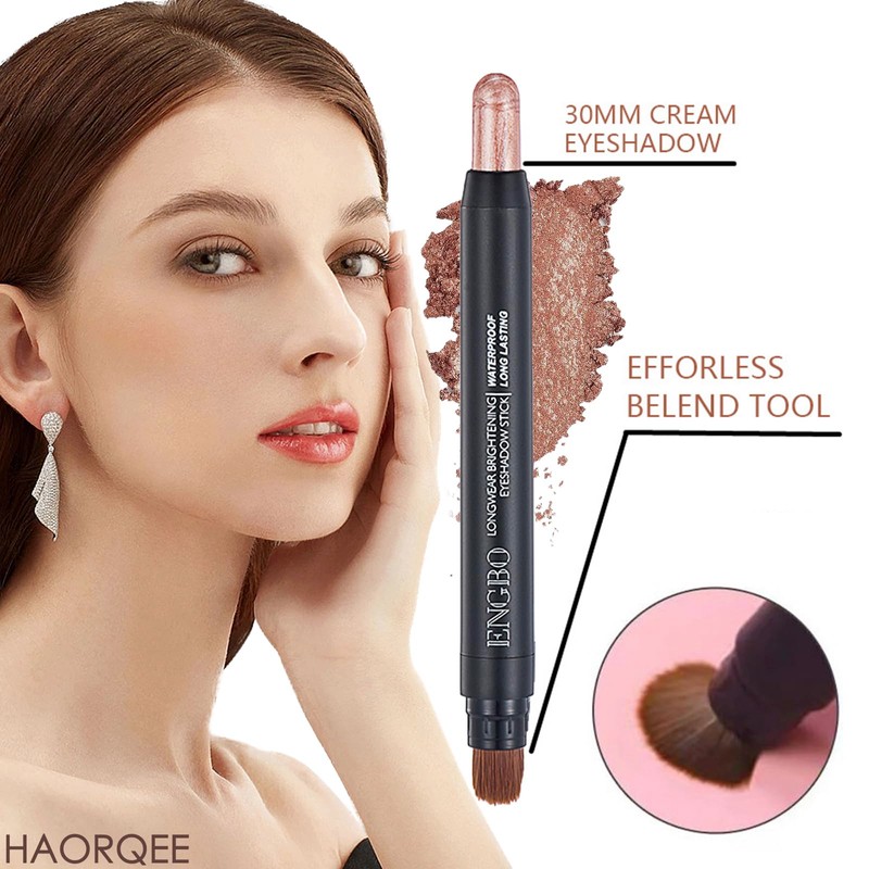 Eyeshadow Stick, Glitter Gold Eye Shadow Pen Cream Metallic Shimmer