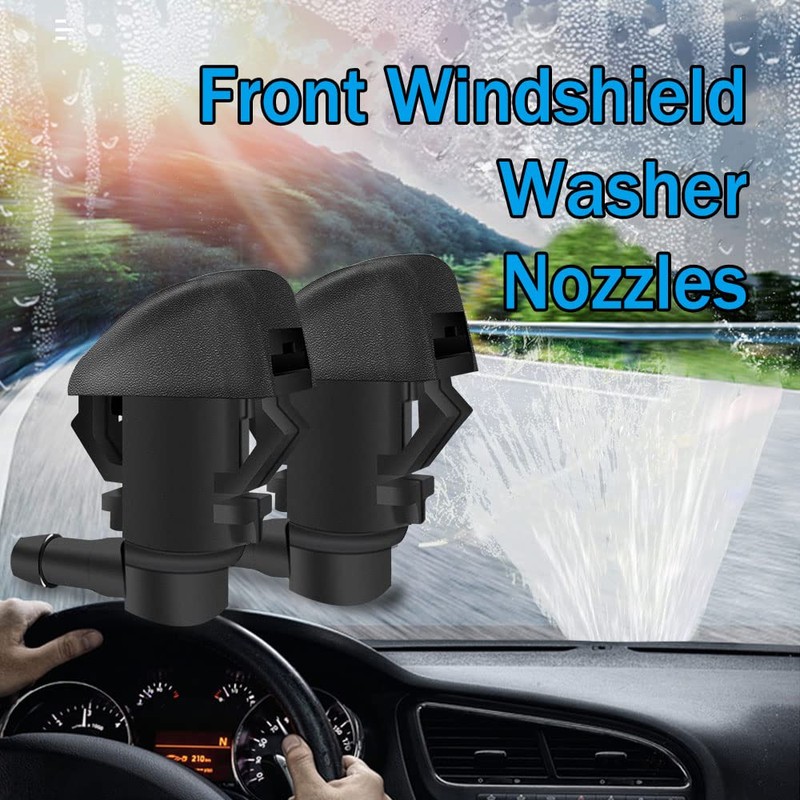 Windshield Washer Nozzles Kit, Front Windshield Spray Nozzles Wiper Spray