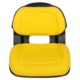KUAFU Tractor Seat Compatible with John Deere X300 X300R X304 X310 X320 X324 X340 X360 X500 X520 X530 Replacement for AM136044 Riding Lawn Mower Seat Yellow+Black