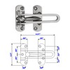 Hinged Bar Lock for Swing-in Doors, Door Latch Lock Chain