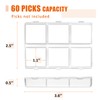 Guitar Pick Holder, Guitar Pick Case, 6-Grid Storage Organizer, Guitar