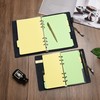 Wonderpool Leather A6 Diary Notebook Ring Binder with Pen -
