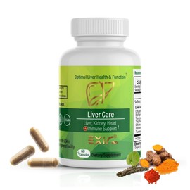 EXIR Liver Cleanse Herbal Supplement, 60 Capsules with Powerful Herbal Blend Including Saffron, Eclipta, Chanca Piedra, and Tinospora Extract Liver Detox Support, Promotes Liver Health & Function