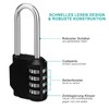 ZHEGE Number Padlock, Long Shackle, Large Combination Locks, 4-Digit Lock
