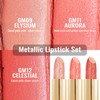 Oulac Metallic Shine Lipstick Long Lasting Lip Color Set 1