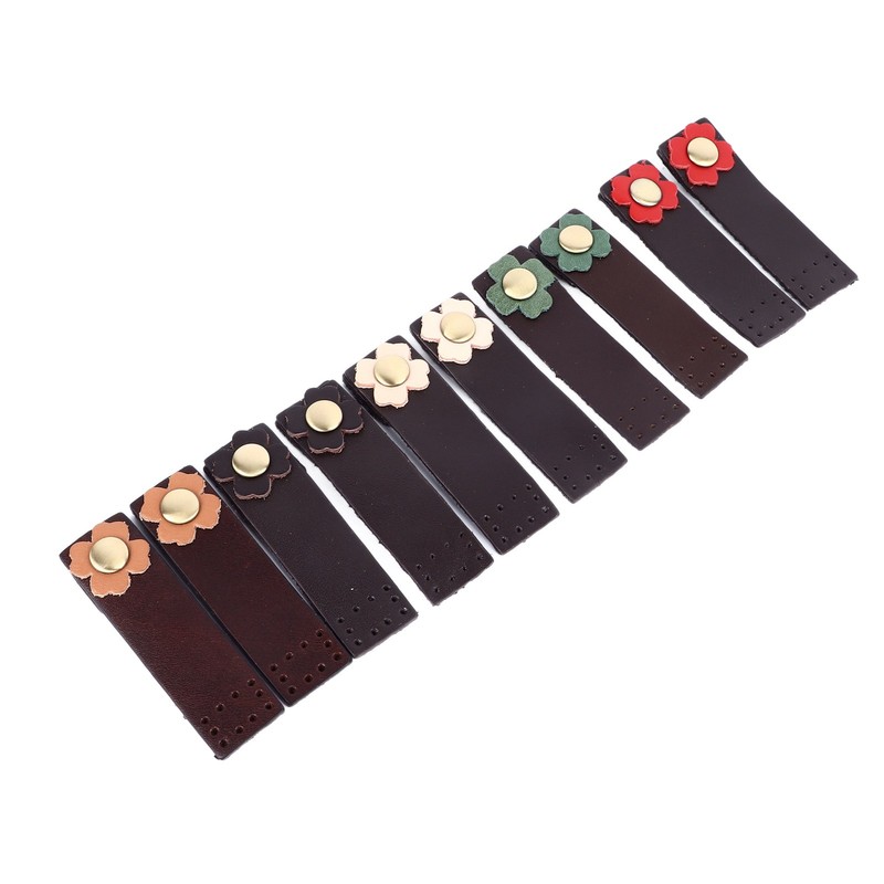 10 Set Leather Snap Buckles Leather Tab Closure Leather Button