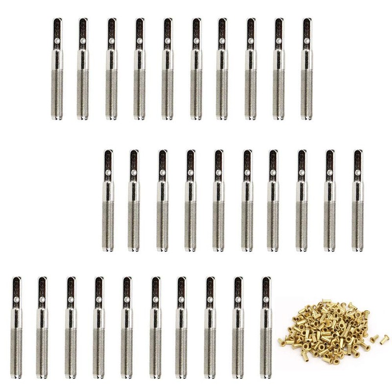 Liyafy 30Pcs 40mm Tuning Pin Nails with Brass Rivets Set