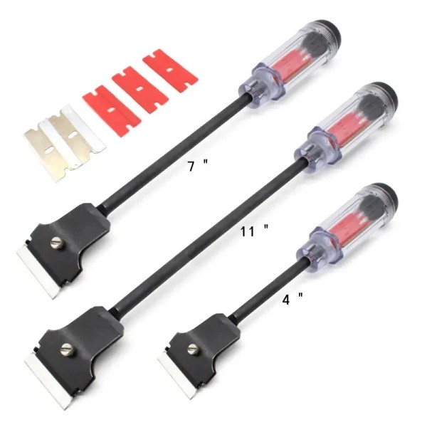 Equalizer JA-1268 Long Handle Gasket Scraper, Replaceable Blade Spare Metal/Plastic