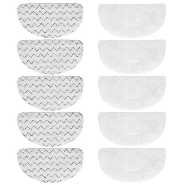 10 Pack Replacement Steam Mop Pads for Bissell Powerfresh Steam Mop 1940 1440 1544 1806 2075 Series, Model 19402 19404 19408 19409 1940a 1940f 1940q 1940t 1940w B0006 B0017, Washable Cleaning Pads