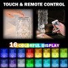 Rose Lampara Diamond 3d Buro Mesa Táctil Led Multicolor Rgb