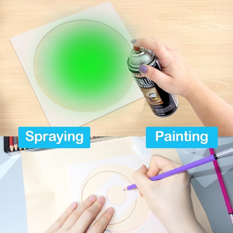 8 PCS Large Circle Stencil for Drawing,Circle Stencils Plastic Large