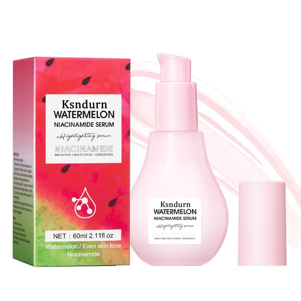 Watermelon Glow Niacinamide Moisturize Serum, Ksndurn Facial Serum with Hyaluronic