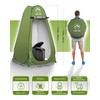 Camping Toilet with Pop-Up Privacy Tent and Liquid Waste Gel,