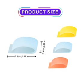 6 PCS Bookmarks Colorful Silicone Bookmarks Book Reading Accessories Self-Adhesive Book Marks for Book Lovers