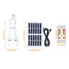 Solar Powered LED Bulb Indoor Outdoor Emergency Light Bulb Portable