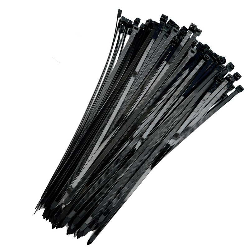 HORZEFIX Cable Ties Pack of 100 Black Long UV Resistant