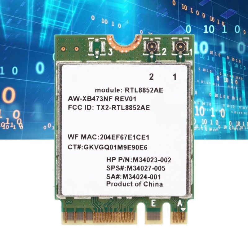 WiFi6 Wireless Card 574Mbps 2.4G 1200Mbps 5Ghz BT5.2 M.2 AC