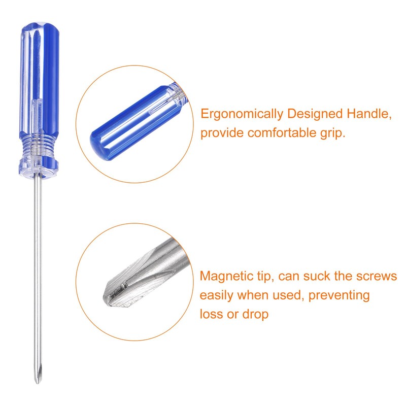 sourcing map Magnetic Y-Type Screwdriver 75mm Length 3.0Y Carbon Steel