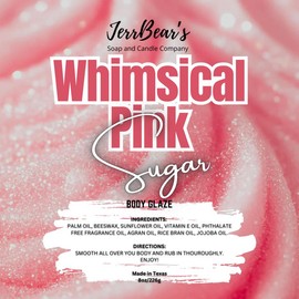 JerrBear’s Custom Body Dusting Powder - Scented - Gentle - Fine Powder Talc-Free Fragrance Moisture Cosmetic Skin Care:_Whimsical Pink Sugar