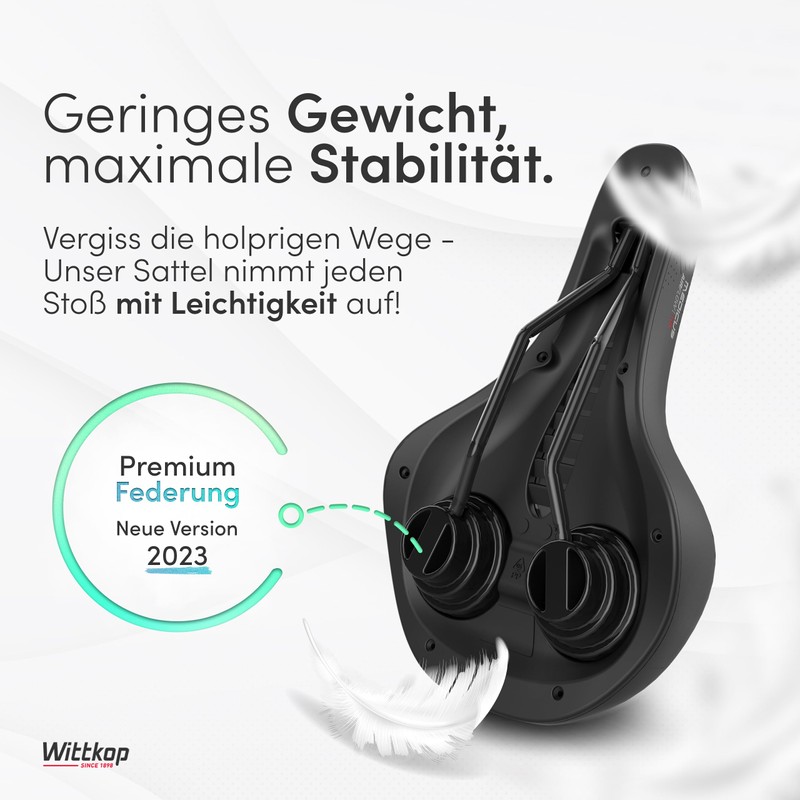 Büchel Wittkop Medicus Men's Trekking Saddle with Memory Foam, black